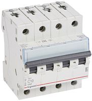 Выключатель автоматический Legrand TX3 6000 4п 10А C 10кА картинка